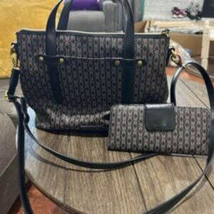 fossil felicity satchel crossbody bag with matching wallet